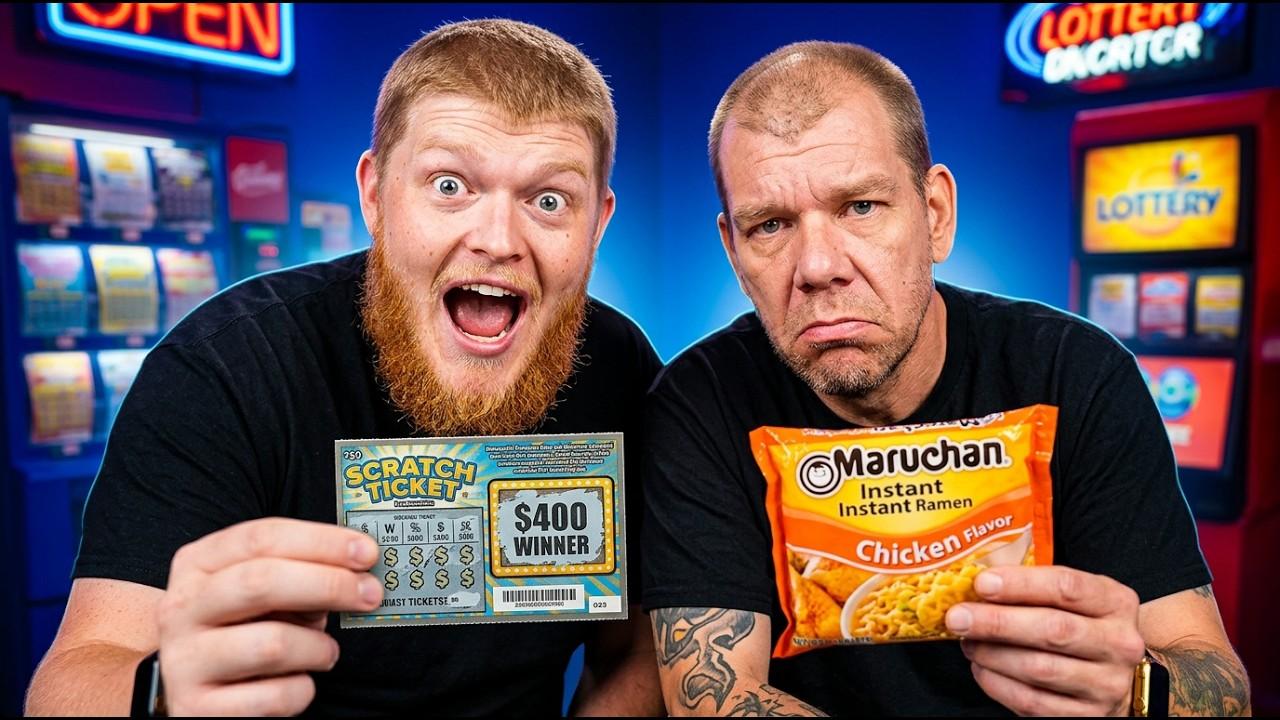 We Won $400 on a Scratch Ticket... And Still Ate Ramen!