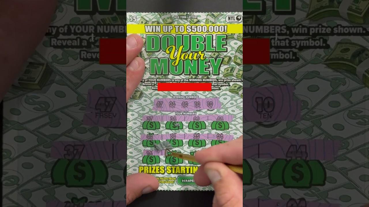 This $5 NY Double Your Money Ticket Actually Doubled! #asmr #lotterytickets #lotto